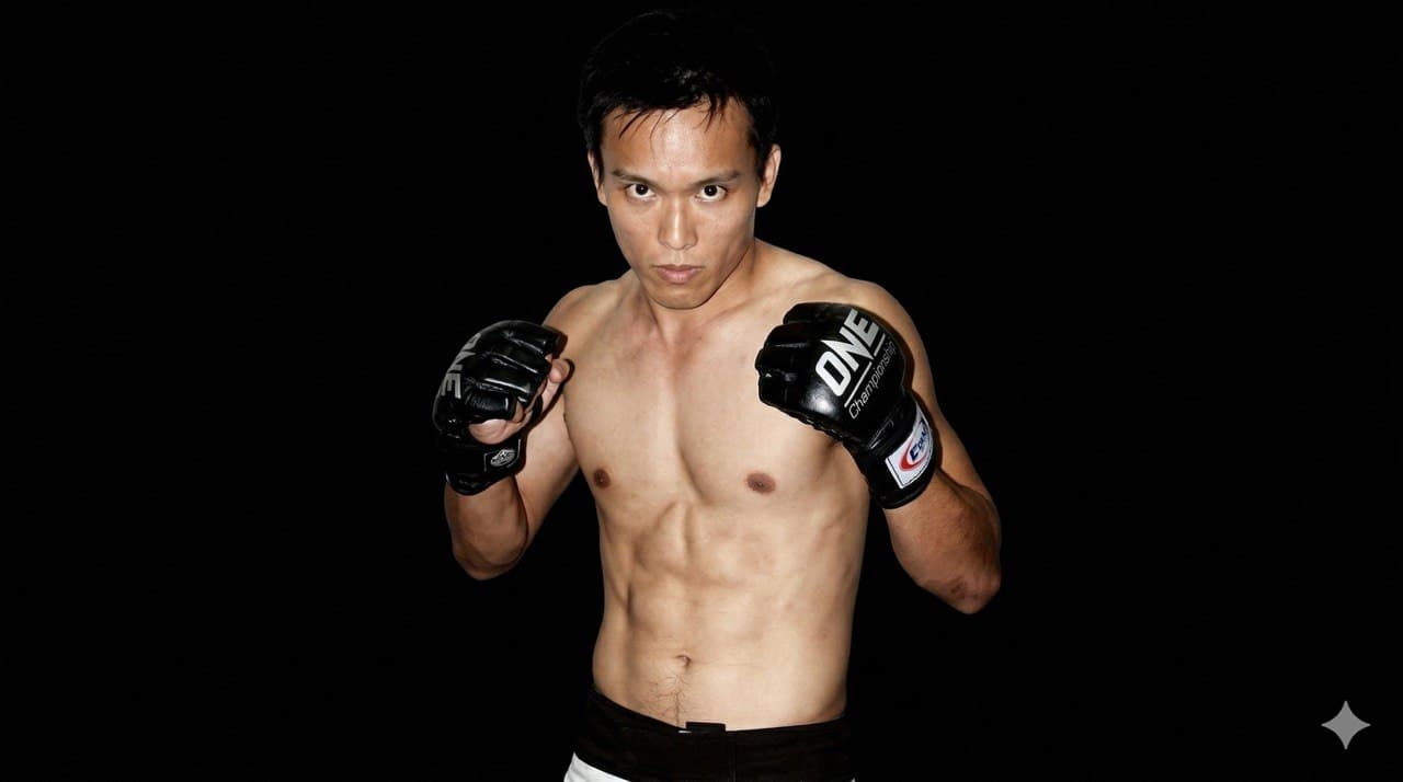 Melvin 'Overkill' Yeoh in ONE Championship gloves — founder and head coach of Ultimate MMA Academy